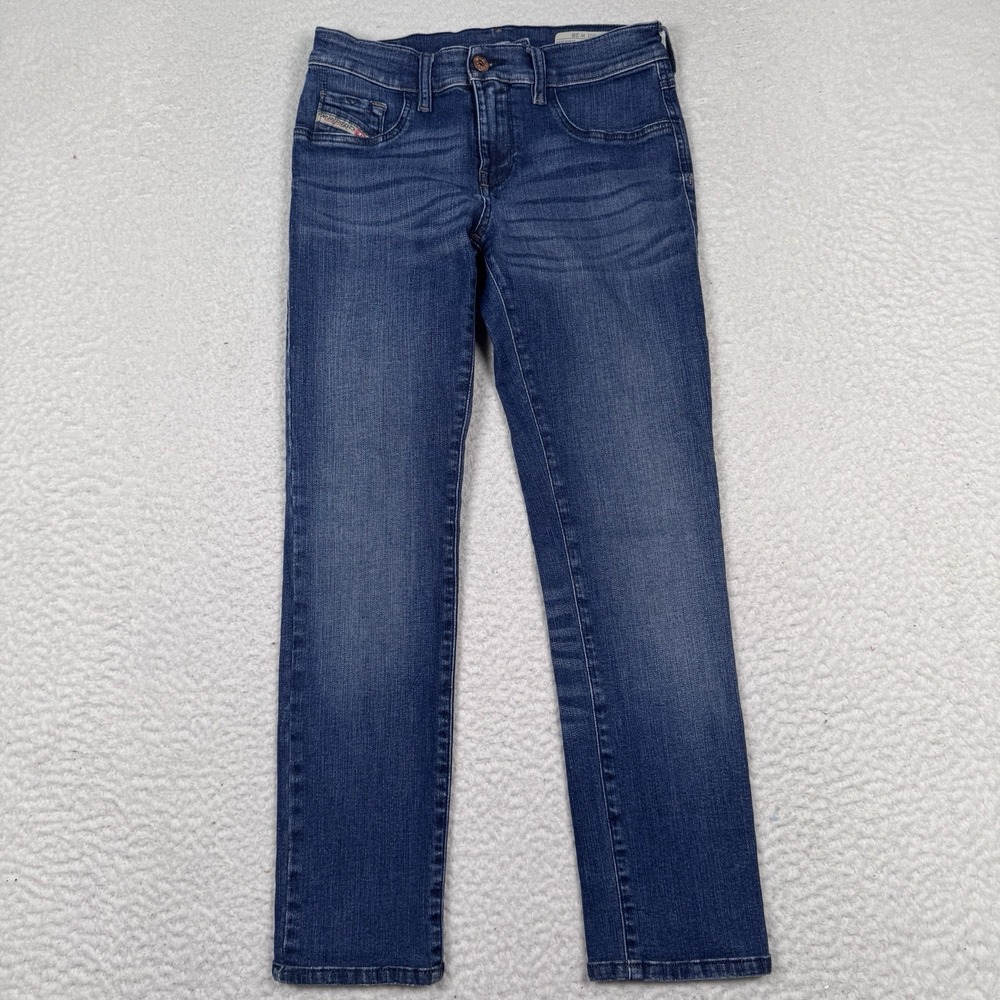 Diesel Livier Super Slim Jegging Womens 28 Blue Faded‎ Low Waist Stretch Jeans